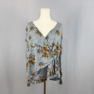 12Pm By Mon Ami Beautiful Vintage Inspired Floral Wrap Top